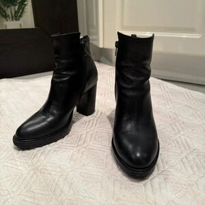 Black Leather Booties, RUDSAK, Size 37